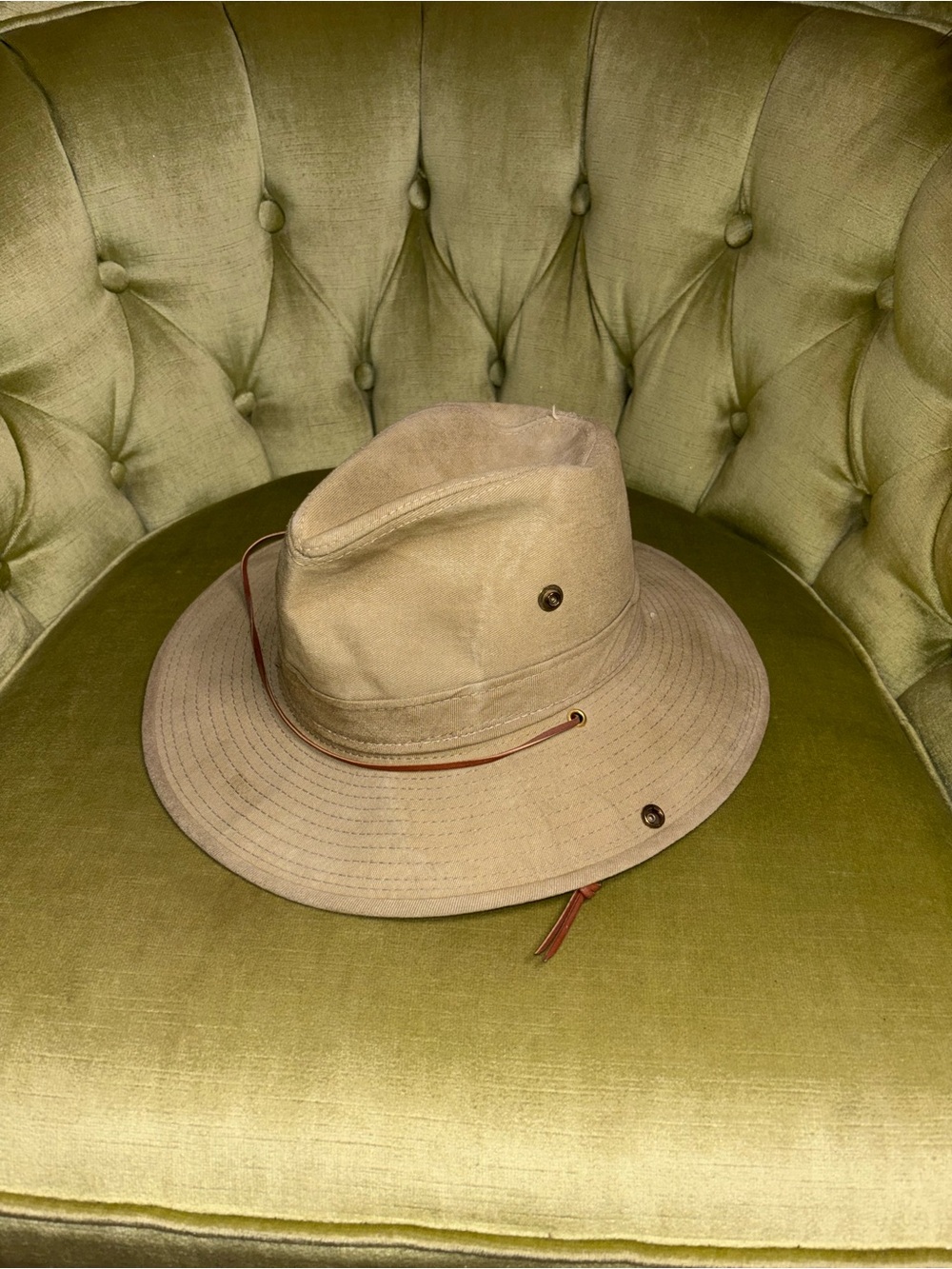 HatQuarters By Henschel Outback Aussie Khaki/Beige Hat- Size Small - Made In USA